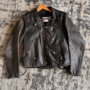 Schott Vintage Perfecto size 42 Patina Dark Brown Mens or Woman’s